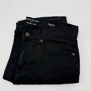 Banana Republic Travel Jean Chinos – Black, Slim Fit (31x32)